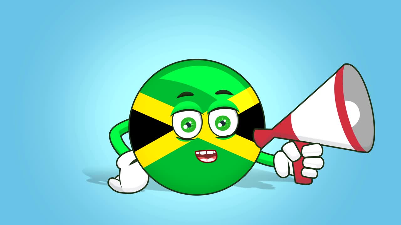 카 아이콘: 자메이카 발 얼굴 애니메이션: 알파 매트와 함께 메가폰으로 이야기