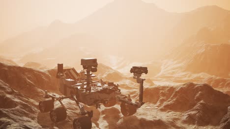 el rover curiosity explora la superficie del planeta rojo. elementos de esta imagen proporcionada por la nasa