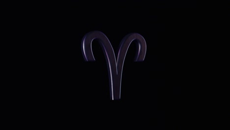 3d rendered aries zodiac sign