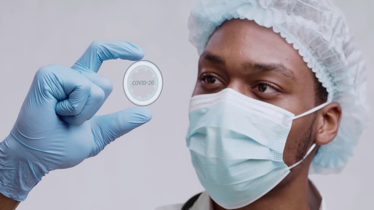 Doctor Examining a COVID-19 Sample