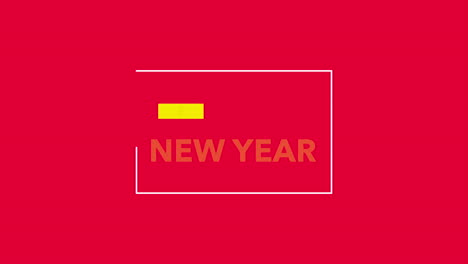 Happy-New-Year-text-in-frame-on-red-modern-gradient