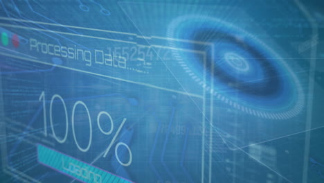 animación del alcance y procesamiento de datos