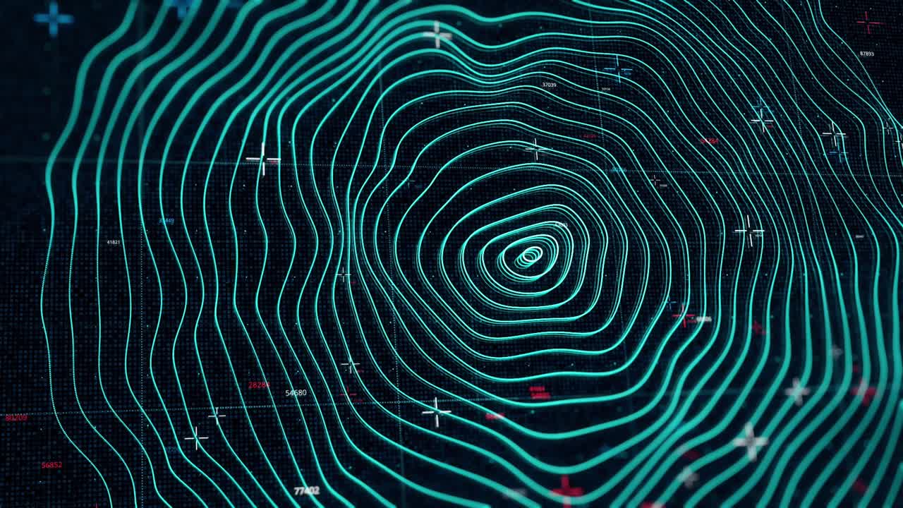 Abstract Digital Background with Glowing Lines