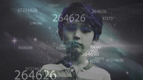 la animación digital muestra la tecnología de redes informáticas globales.