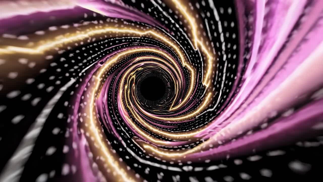 túnel en espiral resplandeciente abstracto