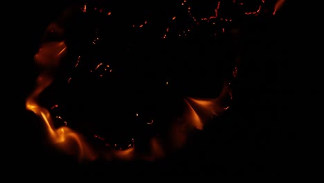 burning black paper