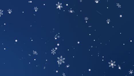 snowflakes gently falling in a serene night sky