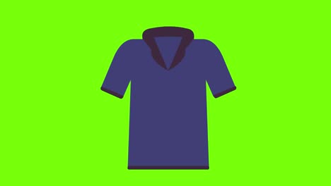 animación de una camiseta en un fondo de pantalla verde