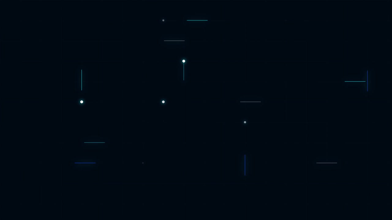 Abstract Digital Background with Glowing Dots and Moving Lines