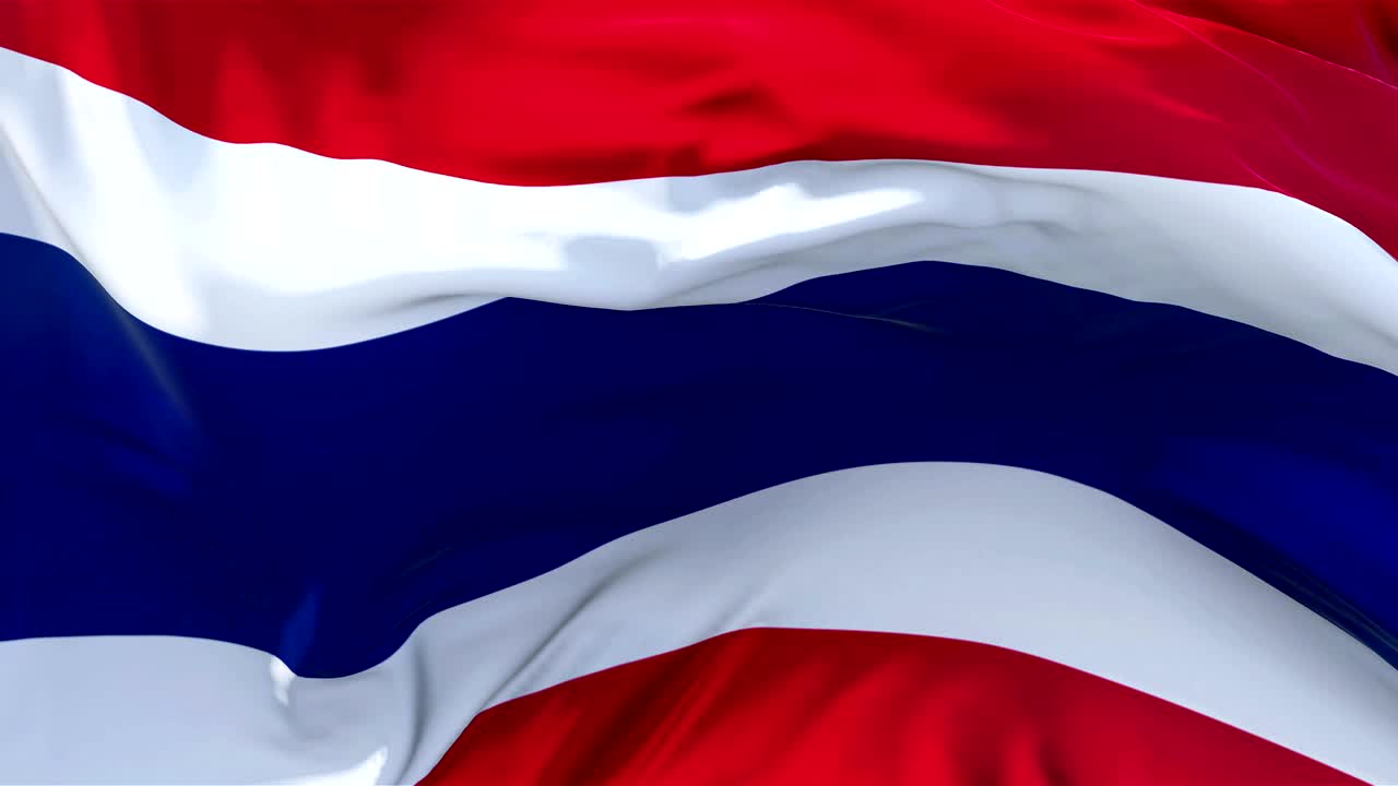 천천히 움직이는 태국 발: 고전적인 발, 바람이 불어오는 날 바람에 부드럽게 부히고, 해가 뜨고, 4k 연속 무결한 루프 배경