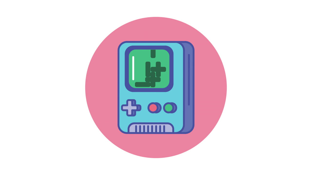 Retro Handheld Game Console Illustration