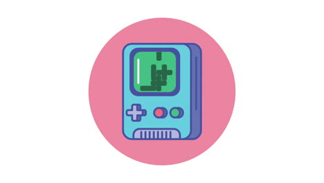 ilustración de la consola de juegos portátil retro