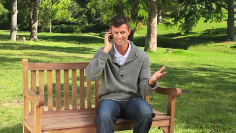 young man talking on the phone