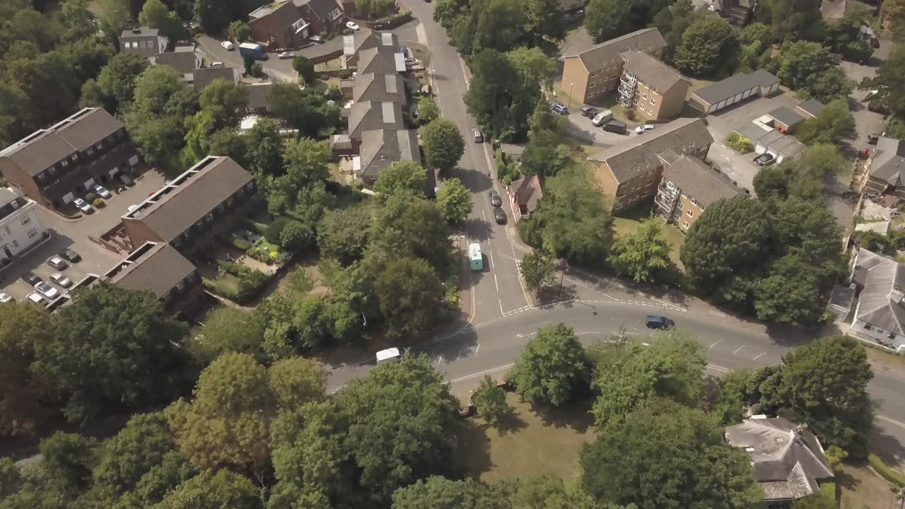 A high-quality drone shot of Harrow, UK.