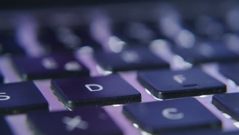 extreme close up of a notebook keyboard