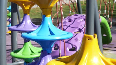 colorful play structure at outdoor playground