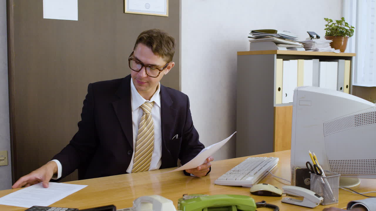 빈티지 사무실.