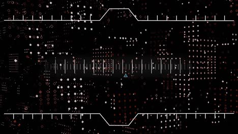 animation of scope and data processing over black background