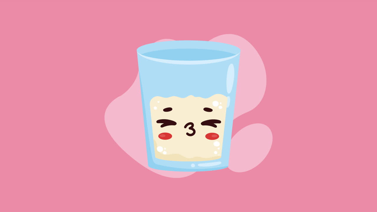 귀여운 우유 한 잔