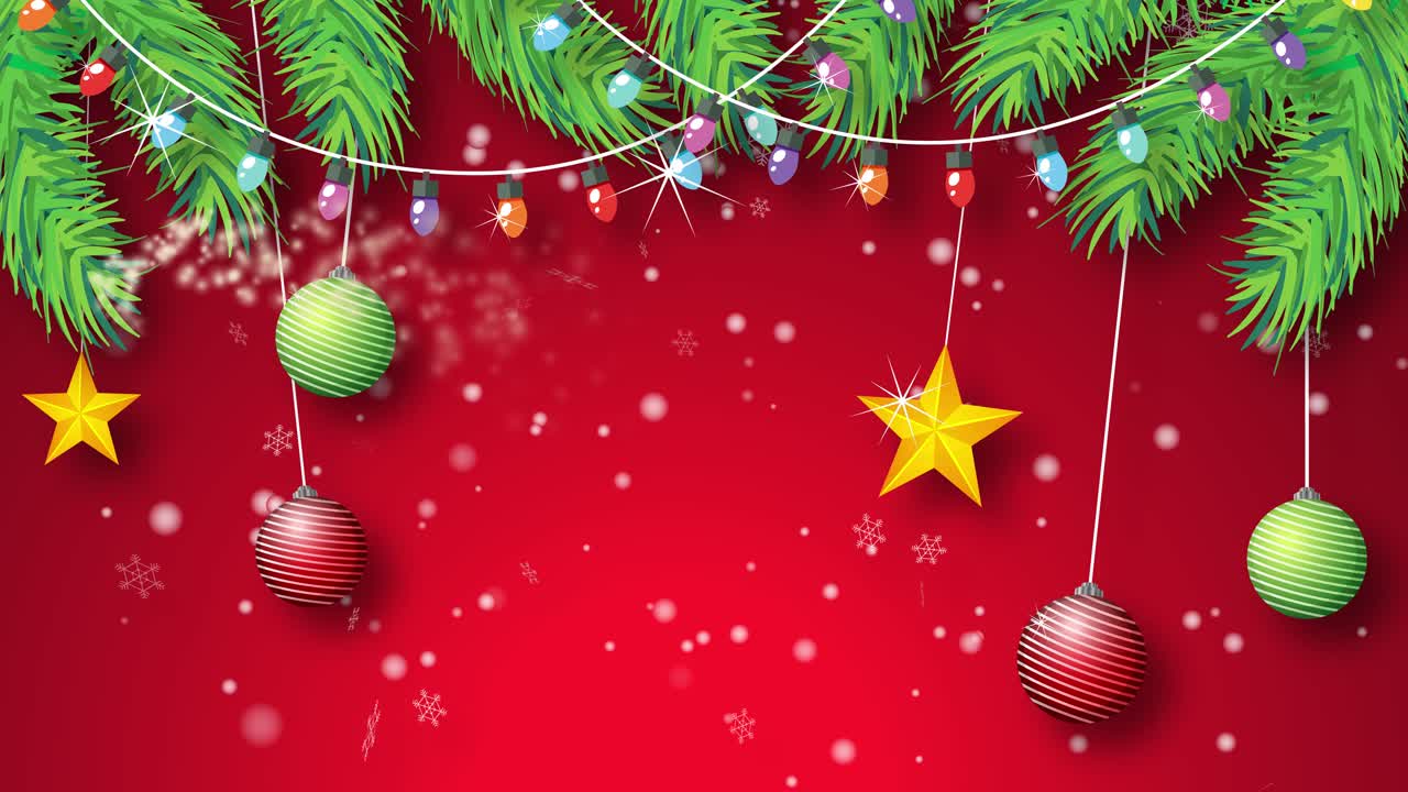 decoraciones navideñas que aparecen sobre el fondo festivo