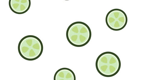 patrón de las rebanadas de pepino