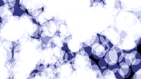 los puntos transparentes abstractos son animaciones móviles aleatorias en fondo azul. animación de bucle sin costuras