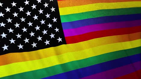 gay america lgbt pride flag with added canton of the flag of the united states