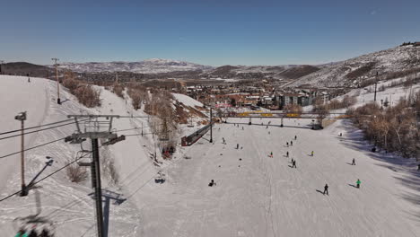 park city utah aerial v cinematic thrilling flyover