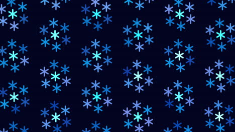 Abstract-neon-snowflakes-pattern