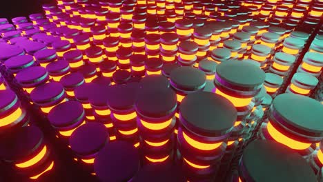 las ondas de bucle de clapans vj naranja de fondo