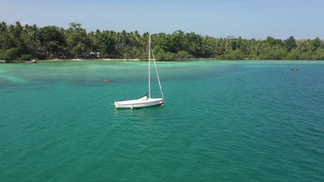 a sail boat parked in andaman islands