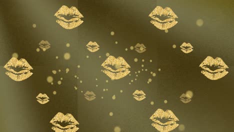 animation of lips over yellow background with dots and lines