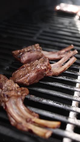 grilled ribs on the barbecue