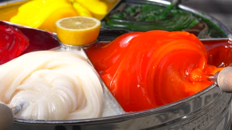 exhibición de delicias turcas coloridas