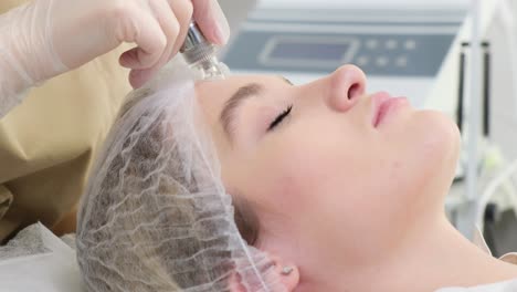 side view of woman receiving microdermabrasion the 4k 2025 08 04 21 25 24 utc.mov | acne, beautiful, beauty, body