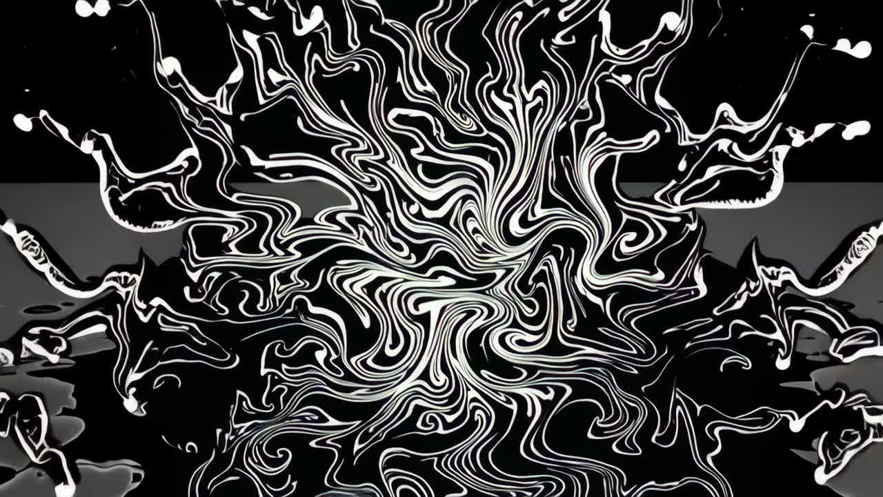 Arte liquida a schizzo in bianco e nero