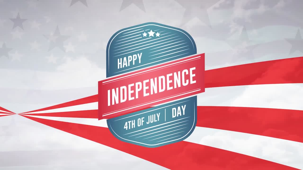 독립기념일, 7월 4일 배지 안의 문자