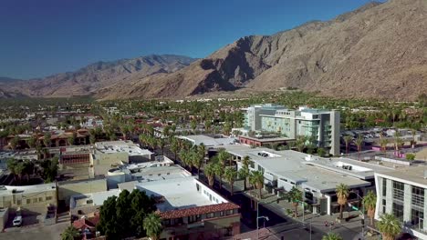 drone aerial establishing shot of palm springs california 4