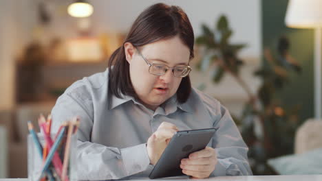 person using a tablet