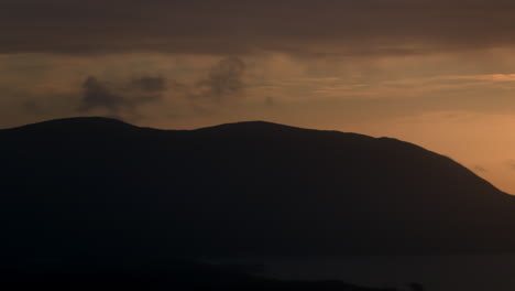 orange sky sunrise over warrenpoint from flagstaff viewpoint on fathom hill near newry