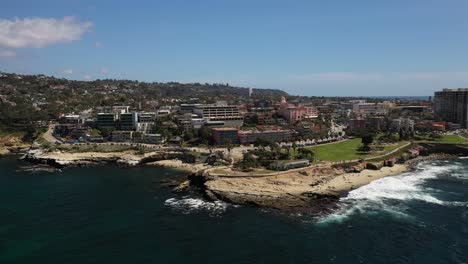 seal beach in la jolla california from the drone