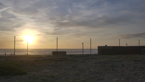 Timelaps-De-La-Puesta-De-Sol-En-El-Atlántico