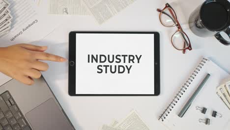 industry study displaying on a tablet screen