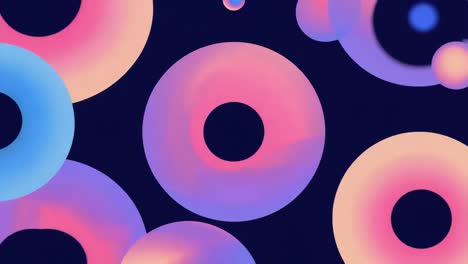 Abstract 3D Donut Shapes Background