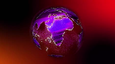 animación digital del globo terrestre girando. tecnología de fondo de noticias animación del globo terrenal.