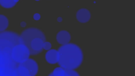 애니메이션 비행 추상 파란색 bokeh 및 입자