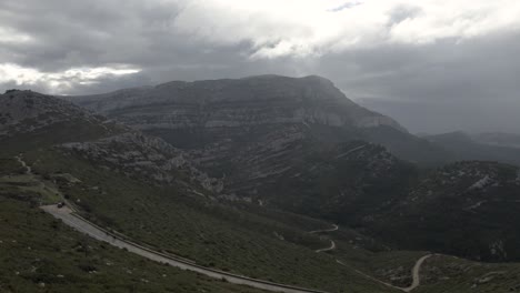 french alps, provence, majestic limestone mountains aerial panorama