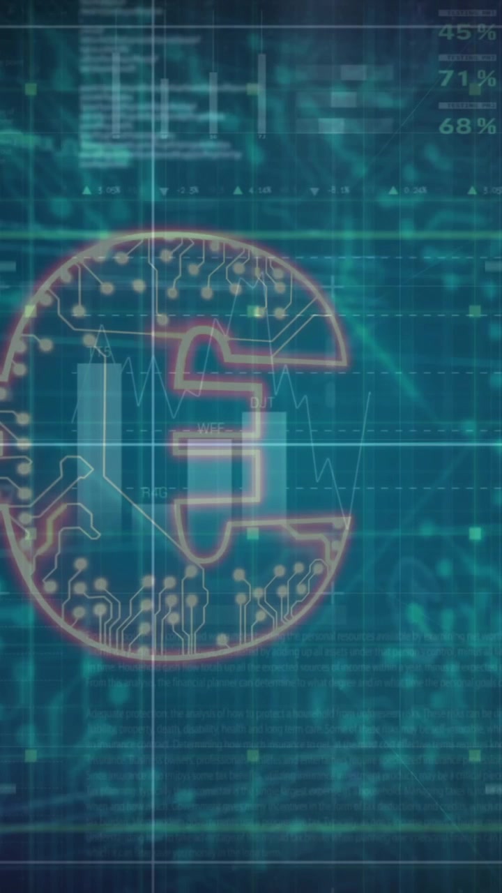 Animation of digital brain interface with data processing in futuristic school setting
