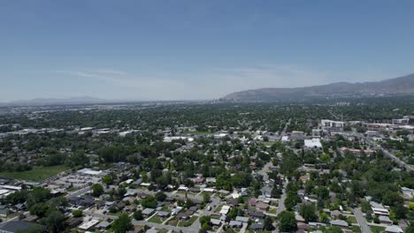 urban real estate near salt lake city, utah - aerial establishing view