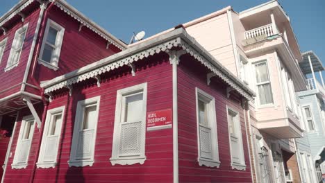 red wooden house in turkey